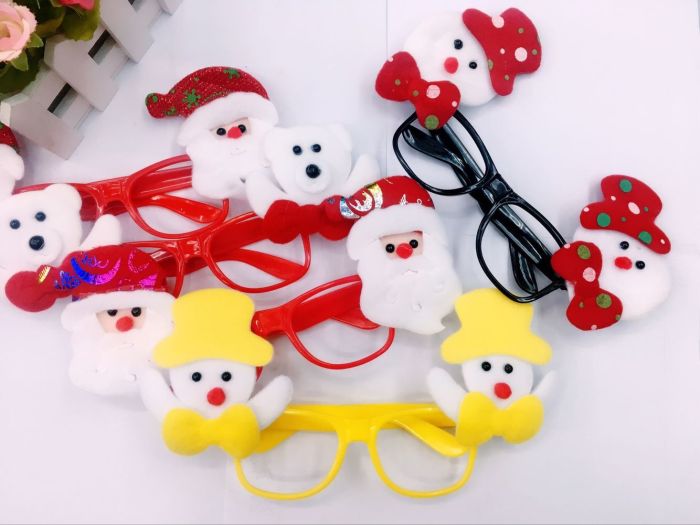 Santa Children Santa Claus Glasses frame Christmas Ball party props Santa Children Santa Claus Glasses frame Christmas Ball party props