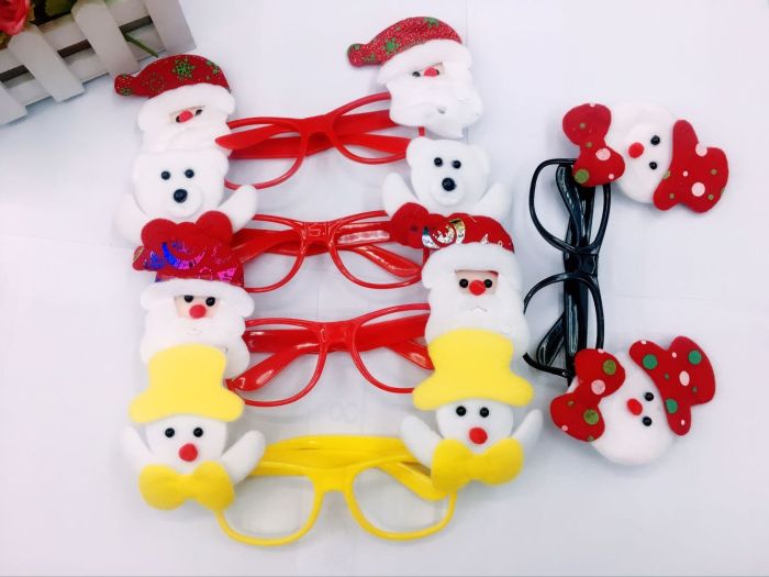 Santa Children Santa Claus Glasses frame Christmas Ball party props Santa Children Santa Claus Glasses frame Christmas Ball party props
