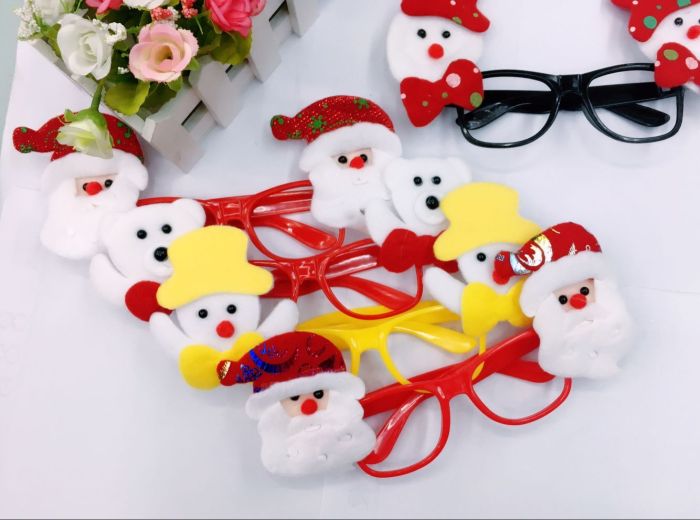 Santa Children Santa Claus Glasses frame Christmas Ball party props Santa Children Santa Claus Glasses frame Christmas Ball party props