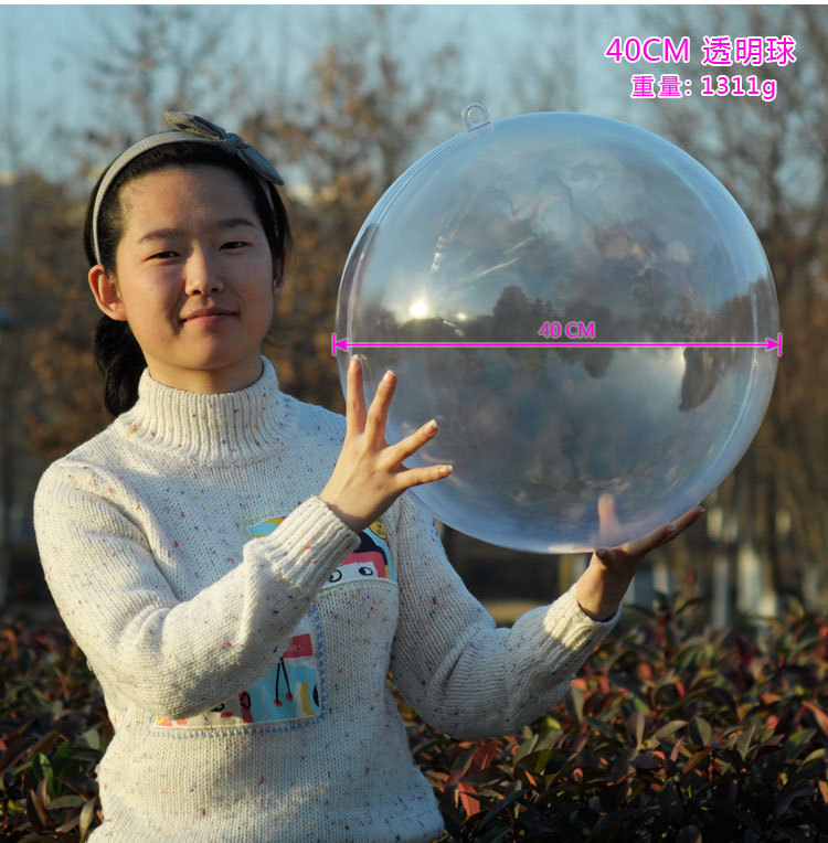 The Large size field decoration acrylic hollow ball pendant transparent crystal plastic Christmas ball customized The Large size field decoration acrylic hollow ball pendant transparent crystal plastic Christmas ball customized