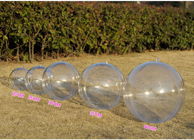 The Large size field decoration acrylic hollow ball pendant transparent crystal plastic Christmas ball customized The Large size field decoration acrylic hollow ball pendant transparent crystal plastic Christmas ball customized