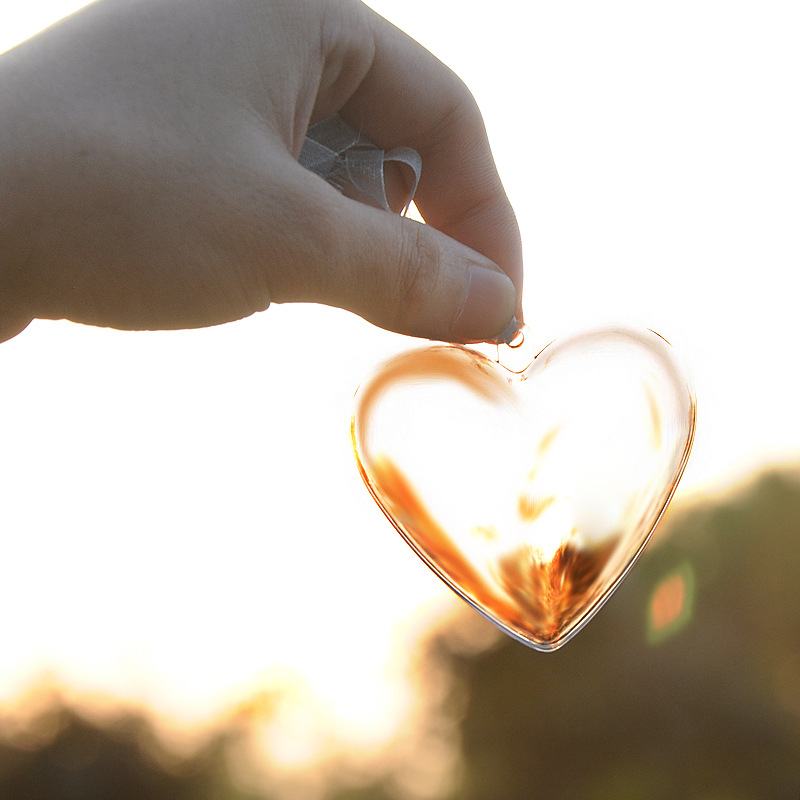 High-Permeability Food Grade Environmental Protection Material Transparent Plastic Heart-Shaped Christmas Ball Plastic Ball Christmas Supplies Decorations