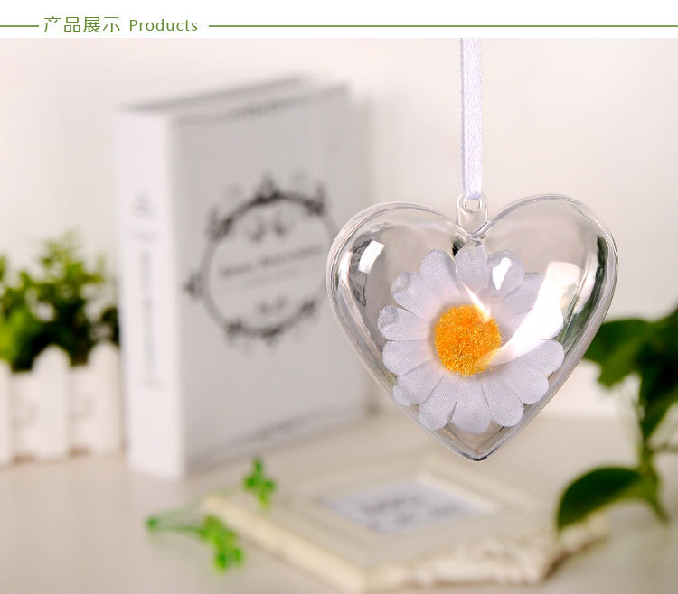 High-Permeability Food Grade Environmental Protection Material Transparent Plastic Heart-Shaped Christmas Ball Plastic Ball Christmas Supplies Decorations High-Permeability Food Grade Environmental Protection Material Transparent Plastic Heart-Shaped Christmas Ball Plastic Ball Christmas Supplies Decorations