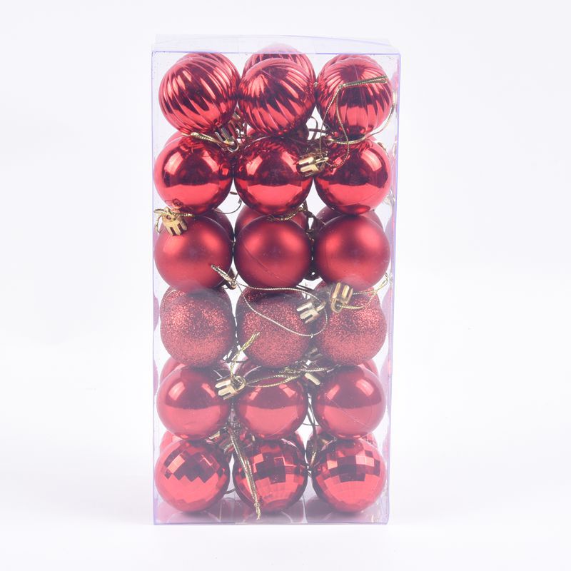 Amazon Cross-Border Hot 4 Cm36 Pack Christmas Ball Christmas Decorations Christmas Christmas ball