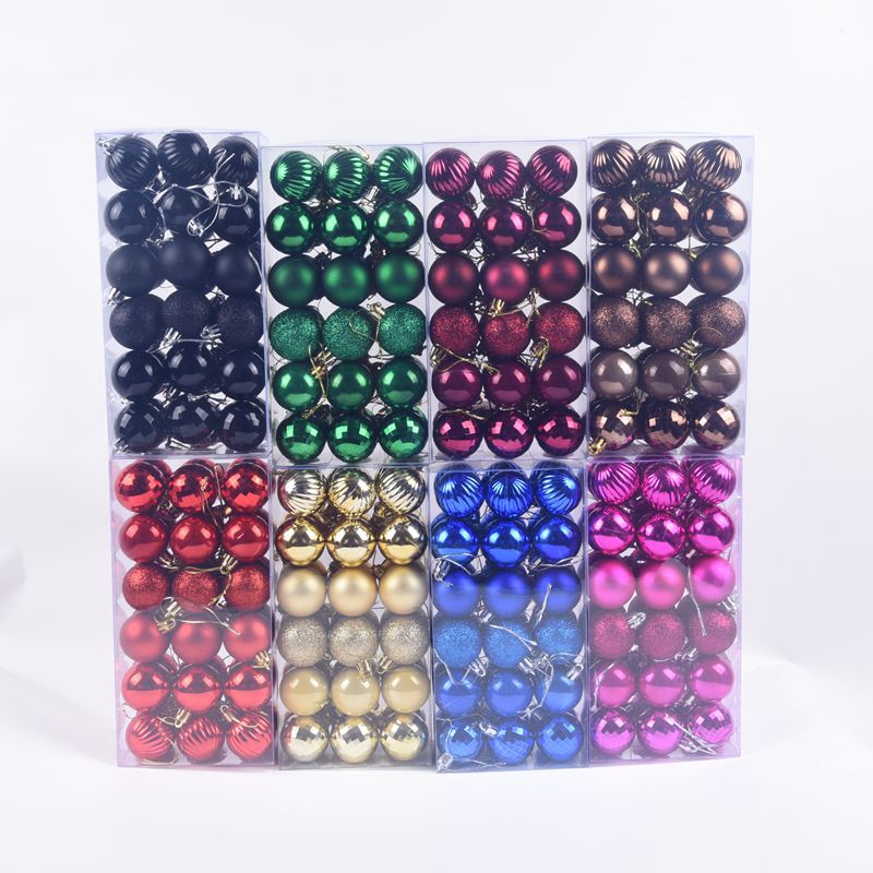 Amazon Cross-Border Hot 4 Cm36 Pack Christmas Ball Christmas Decorations Christmas Christmas ball