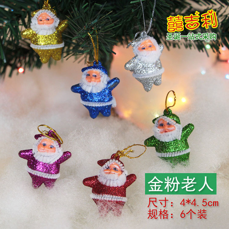 Decorations Christmas Tree Pendant Christmas Ball Snowflake Ornaments Pine Cone Little Old Man Gift Bag Drum Crutch