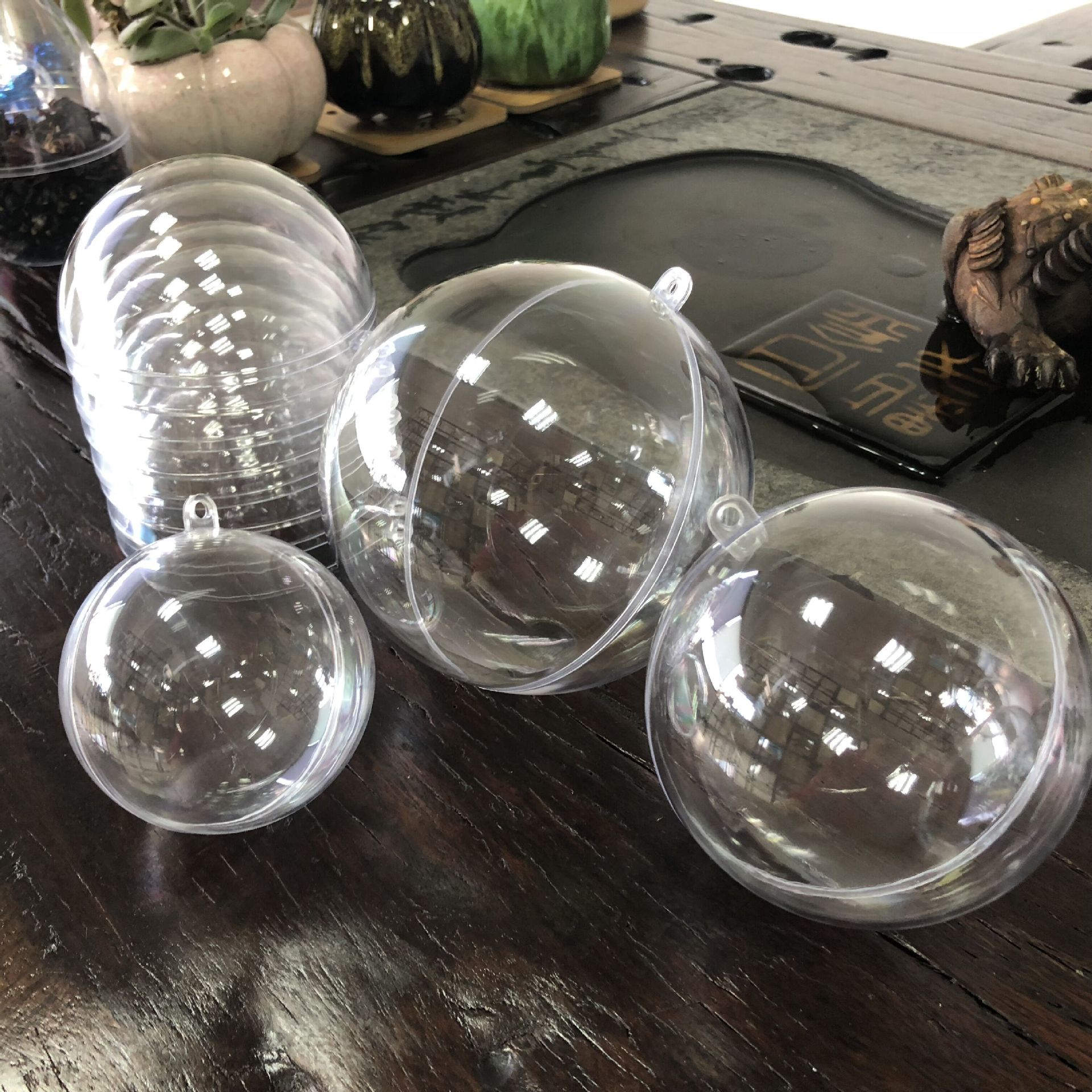 Entirely Origin 4 to 20CM PS Plastic ball Christmas ball Christmas Ball Decoration Transparent ball
