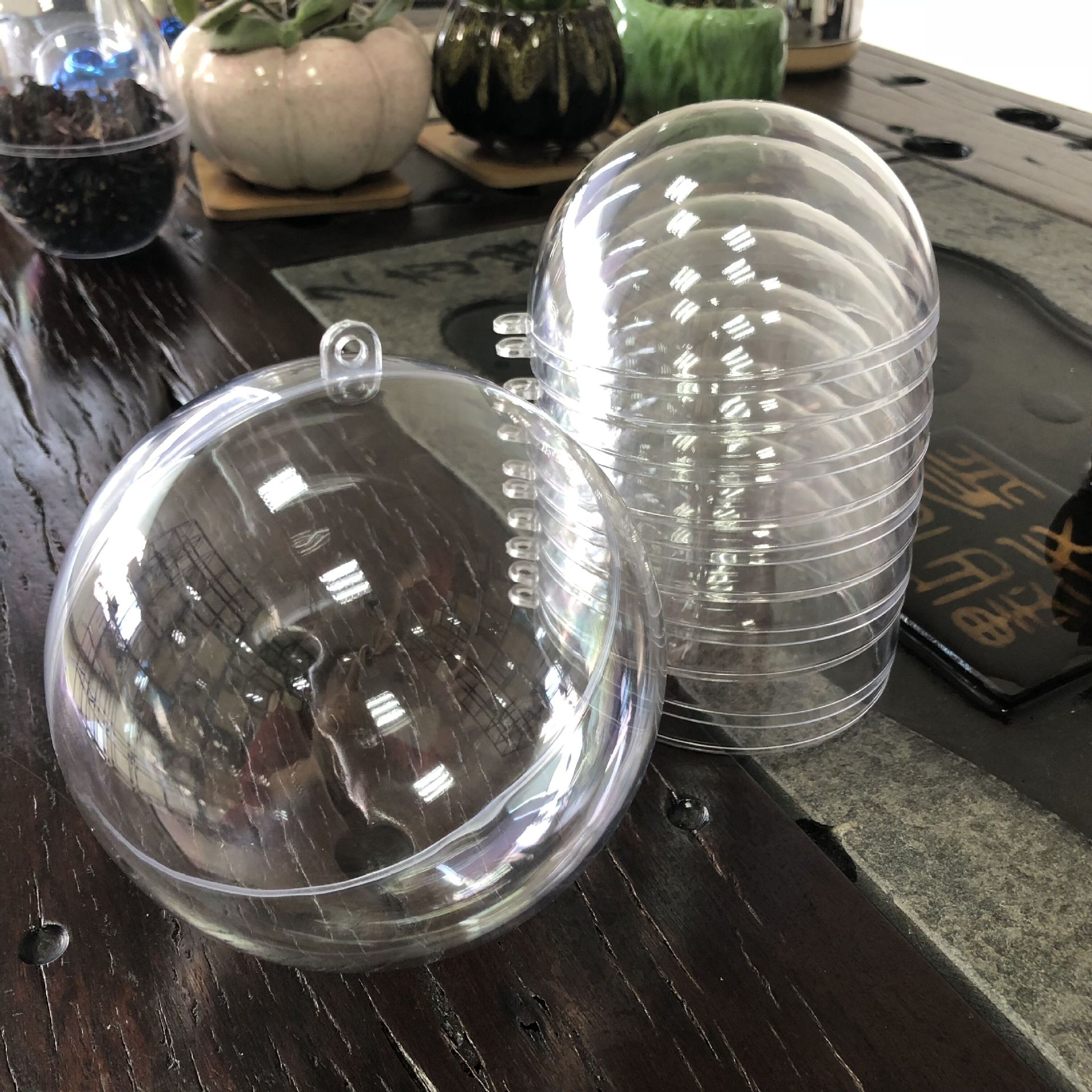 Entirely Origin 4 to 20CM PS Plastic ball Christmas ball Christmas Ball Decoration Transparent ball