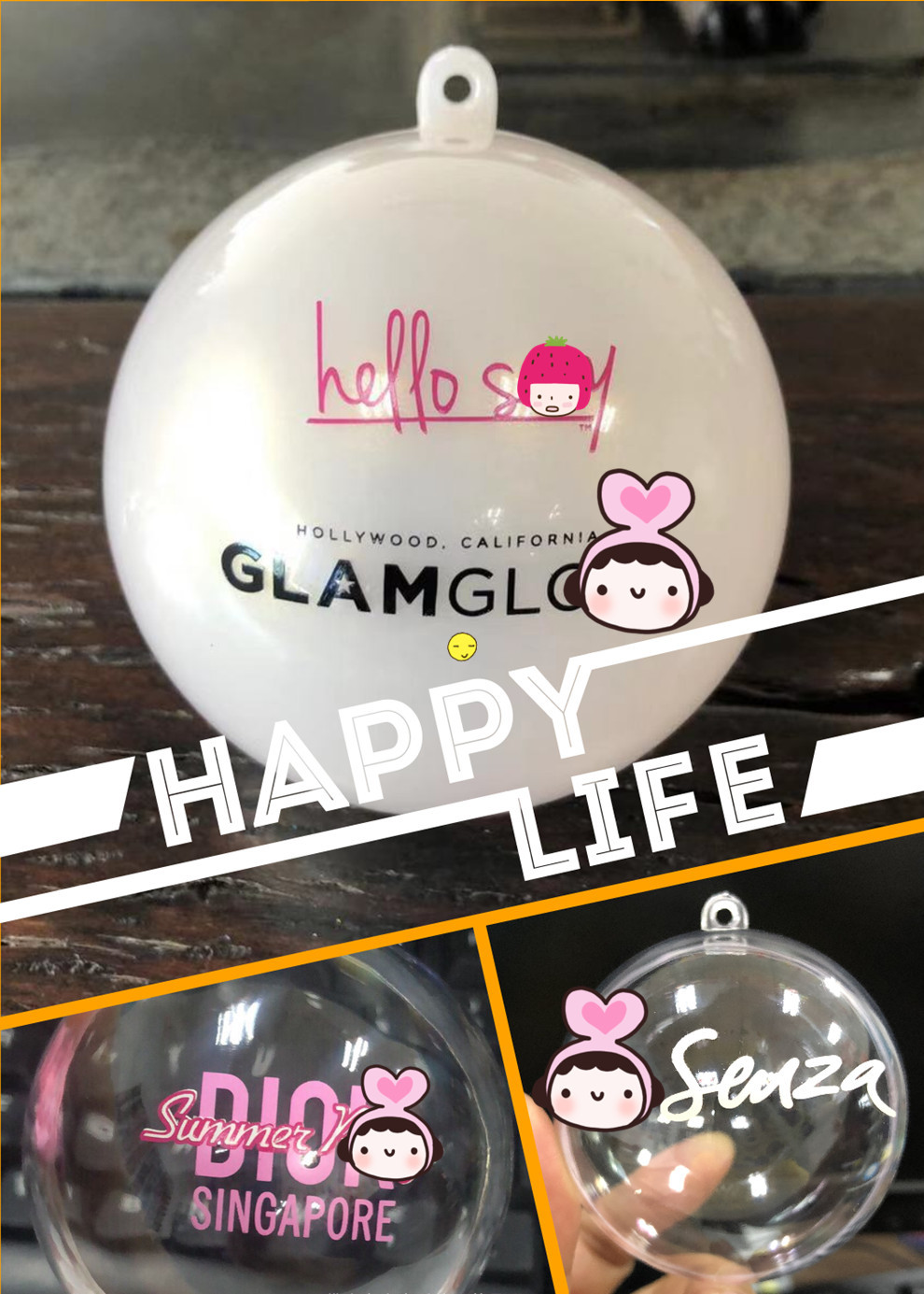 Entirely Origin 4 to 20CM PS Plastic ball Christmas ball Christmas Ball Decoration Transparent ball Entirely Origin 4 to 20CM PS Plastic ball Christmas ball Christmas Ball Decoration Transparent ball