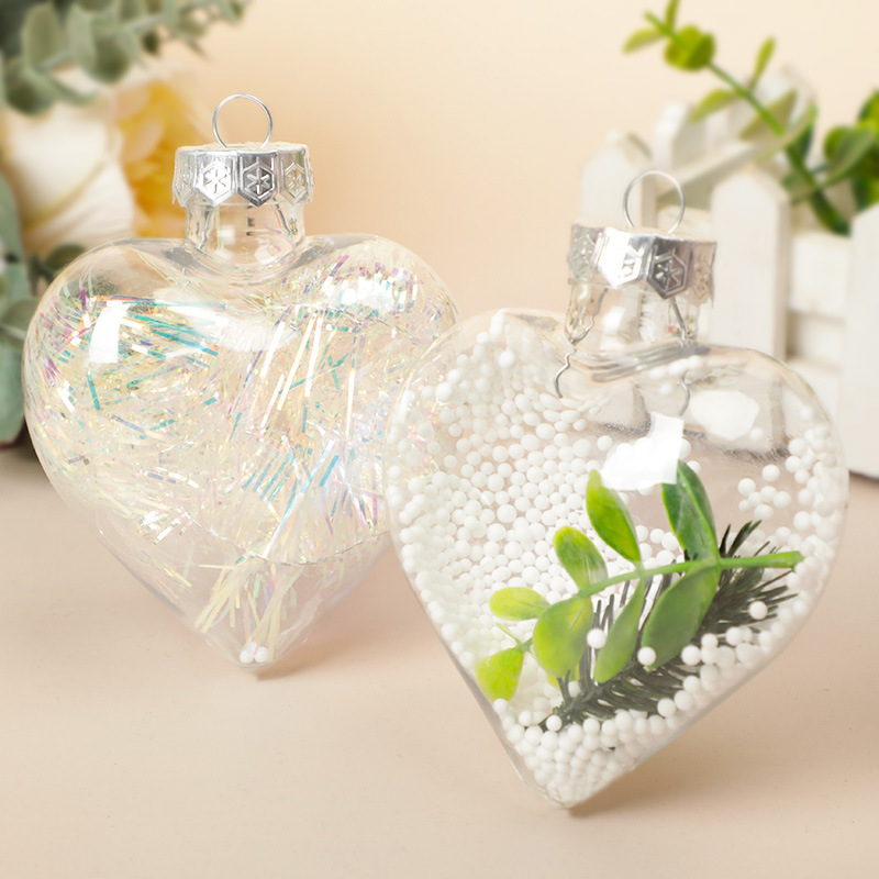 Transparent Plastic Ball Hollow Ball Christmas Decoration Pendant Pet Christmas Ball Holiday Decorative Creative Hanging Ornament Hanging Ball