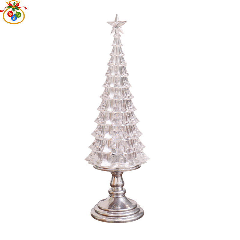 YE-719 Ice Slip Tree Novelty Creative Electronic Products Led Small Night Lamp Ambience Light Christmas Tree Bedside Lamp Book Light
