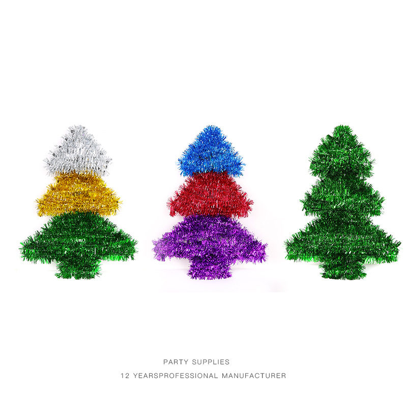 Christmas Tree Handmade Wool Tops Woven Christmas Tree Pendant European and American Festive Supplies Bar Shopping Mall Festival Decoration