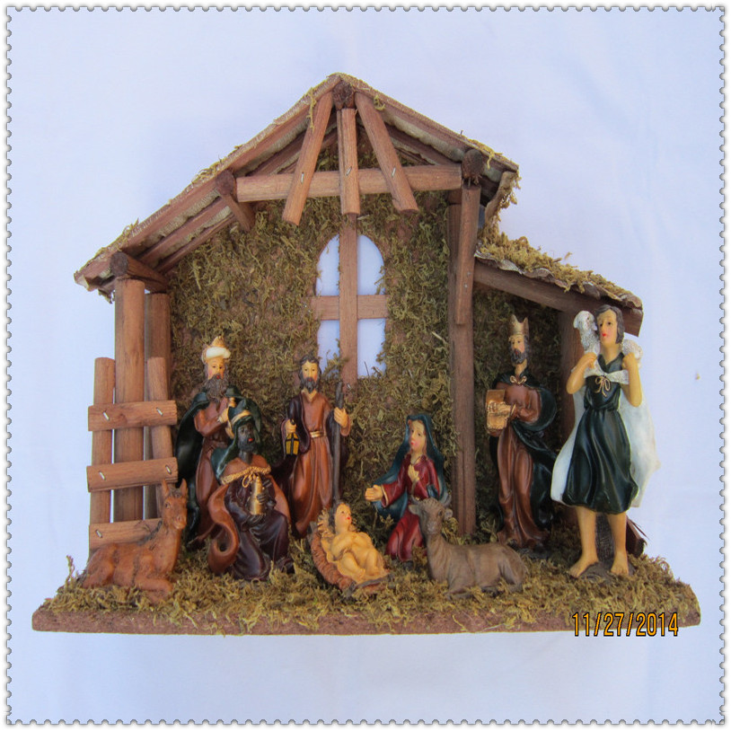 Exported to Brazil Catholic holy things Europe and America retro manger group Christmas supplies Christmas Christmas tree
