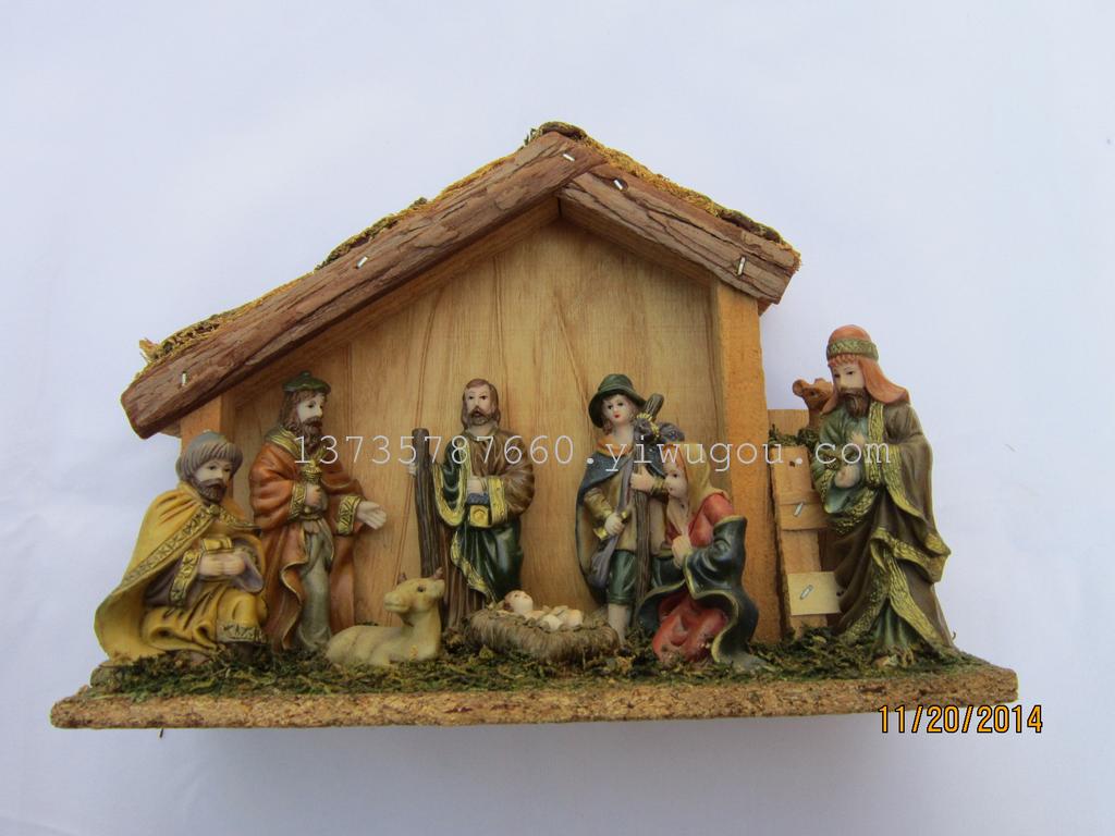 Manger group Jesus resin Christmas Manger Christmas tree Christmas tree many kinds of supplies