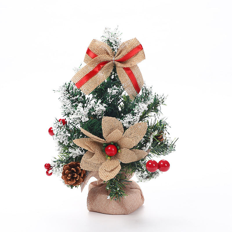 Cross-Border Mini Christmas Tree Christmas Decorations Desktop Christmas Ornament PVC Small Christmas Tree Home Decoration Wholesale