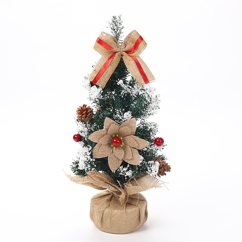 Cross-Border Mini Christmas Tree Christmas Decorations Desktop Christmas Ornament PVC Small Christmas Tree Home Decoration Wholesale