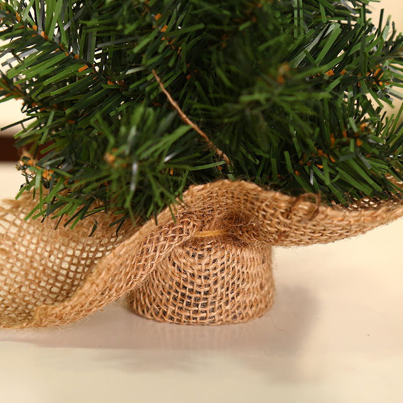 Christmas Tree 20cm Green Tree 30cm Mini Christmas Tree Linen Tree Christmas Festival Shopping Window Desktop Decoration