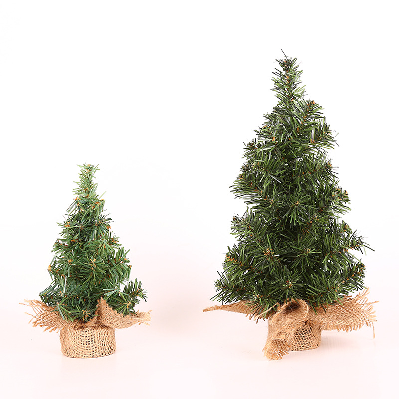 Christmas Tree 20cm Green Tree 30cm Mini Christmas Tree Linen Tree Christmas Festival Shopping Window Desktop Decoration