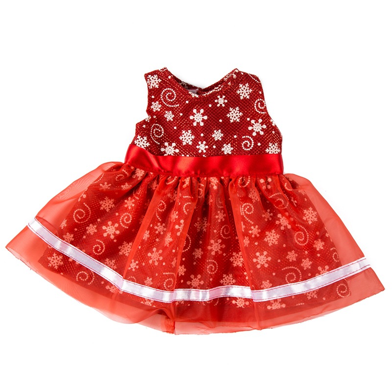Christmas Outfit Lace Princess Dress 18-Inch American Girl Doll Clothes Vinyl Figurine Dress up Halloween Clothes PF