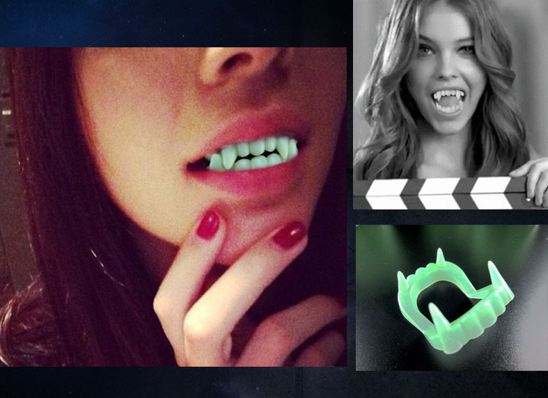 April Fool&#039;s Day Whole Body Toy Halloween Props Supplies Horror Vampire Luminous Dentures Scare Toys