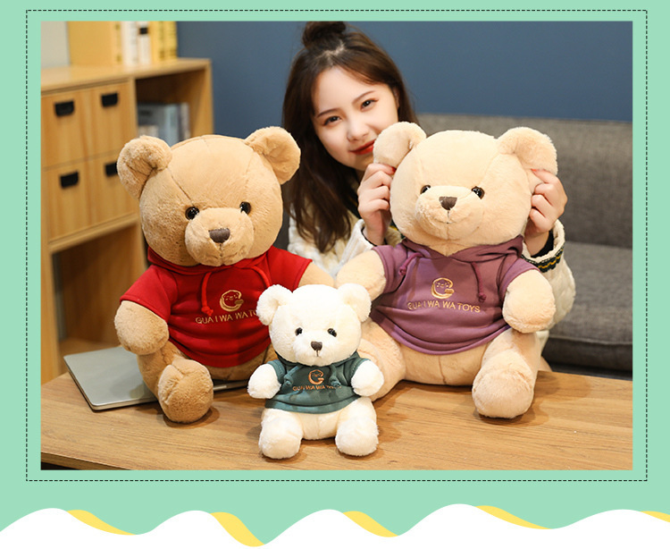 Cute Trumpet Sitting Sweater Bear Doll Soft and Adorable Dressing Teddy Bear Doll Children Sleeping Pillow on Bed Ragdoll Cute Trumpet Sitting Sweater Bear Doll Soft and Adorable Dressing Teddy Bear Doll Children Sleeping Pillow on Bed Ragdoll