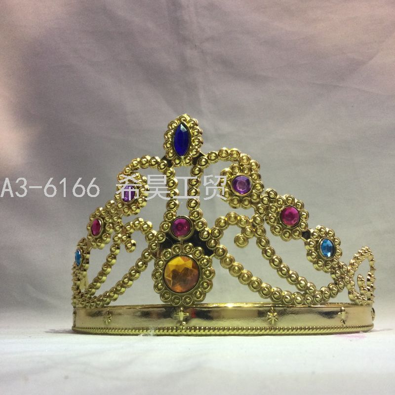 Children &#039;S King Masquerade Headband/Hairpin Crown Hat Headdress Crown Birthday Party Plastic Halloween Men And Women