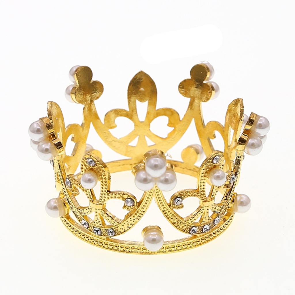 Children's round Cake Crown Gift Baking Decoration Accessories Birthday Alloy Pearl Small Hair Accessory Accessories and Decorations Children's round Cake Crown Gift Baking Decoration Accessories Birthday Alloy Pearl Small Hair Accessory Accessories and Decorations
