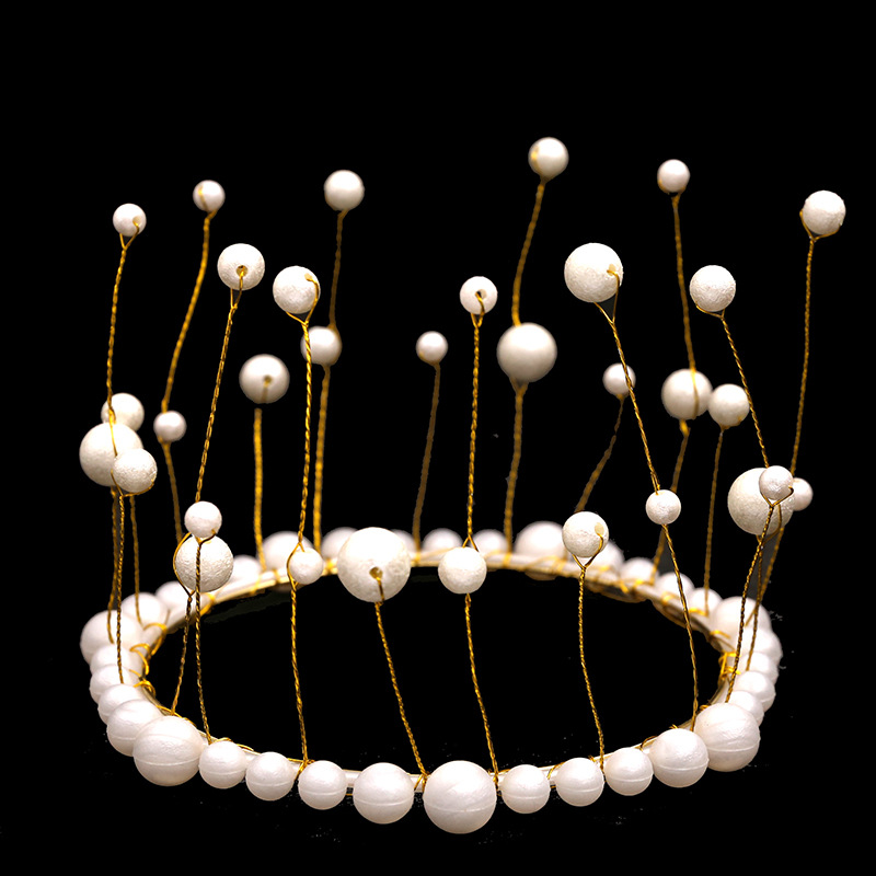 Cake Crown Baking Decoration European and American Style Lace Crown Birthday Decoration Queen Headband Hair Accessories Children Headwear