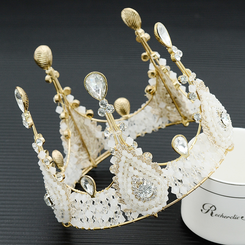 Cake Crown Baking Decoration European and American Style Lace Crown Birthday Decoration Queen Headband Hair Accessories Children Headwear