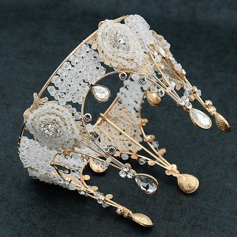 Cake Crown Baking Decoration European and American Style Lace Crown Birthday Decoration Queen Headband Hair Accessories Children Headwear