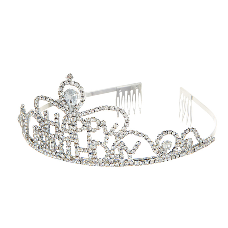 Claw Chain Korean Style Fashion New Birthday Crown Happy Birthday Birthday Hairband Decoration Hair Accessories
