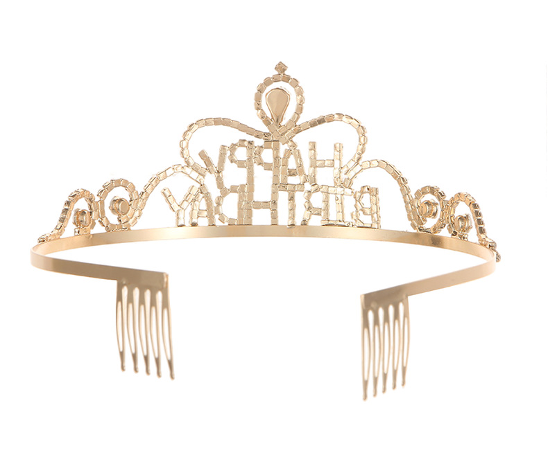 Claw Chain Korean Style Fashion New Birthday Crown Happy Birthday Birthday Hairband Decoration Hair Accessories