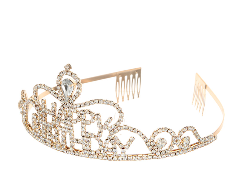 Claw Chain Korean Style Fashion New Birthday Crown Happy Birthday Birthday Hairband Decoration Hair Accessories