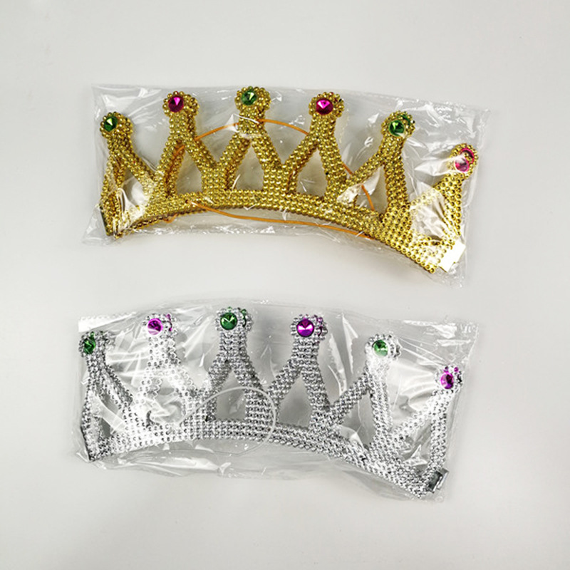 King Crown Halloween Ball Dress up Plastic Crown Truncheon Party Supplies Birthday Crown Princess Crown