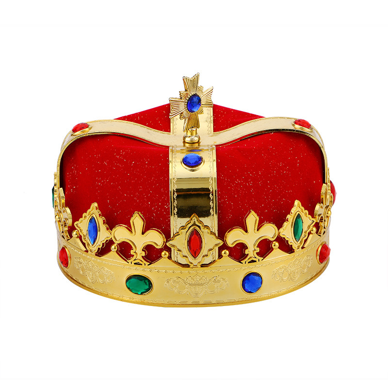 King Crown Halloween Ball Dress up Plastic Crown Truncheon Party Supplies Birthday Crown Princess Crown