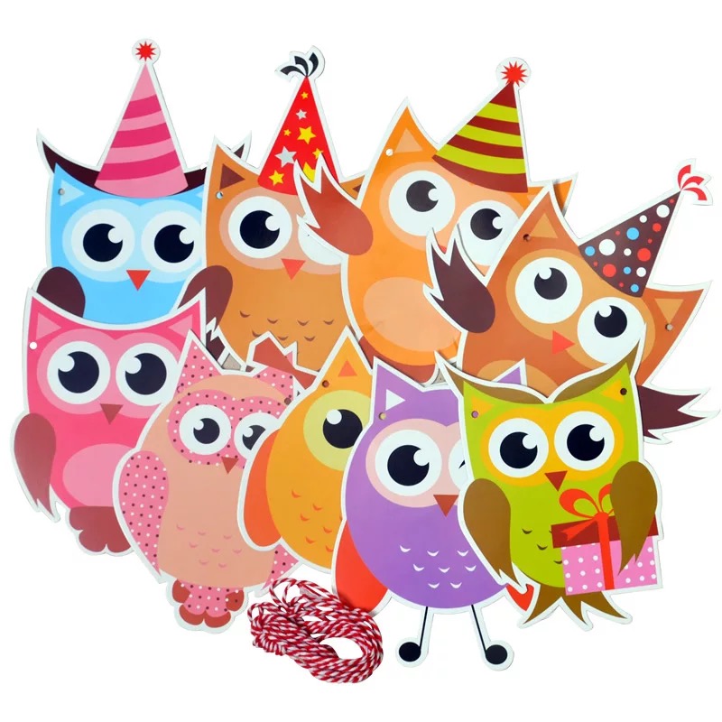 Holiday baby first birthday party decoration decoration supplies pull flower owl alien triangle pull flag Holiday baby first birthday party decoration decoration supplies pull flower owl alien triangle pull flag