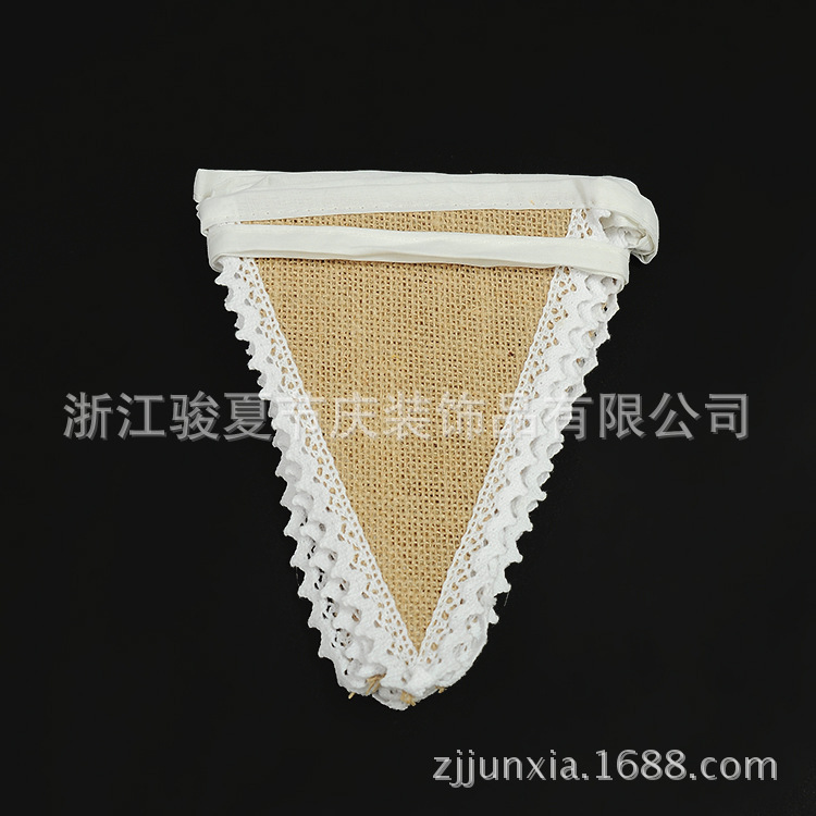 DIY linen decoration triangle-flag party decoration package side -flag Christmas wedding supplies DIY linen decoration triangle-flag party decoration package side -flag Christmas wedding supplies