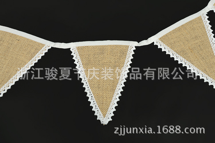 DIY linen decoration triangle-flag party decoration package side -flag Christmas wedding supplies DIY linen decoration triangle-flag party decoration package side -flag Christmas wedding supplies