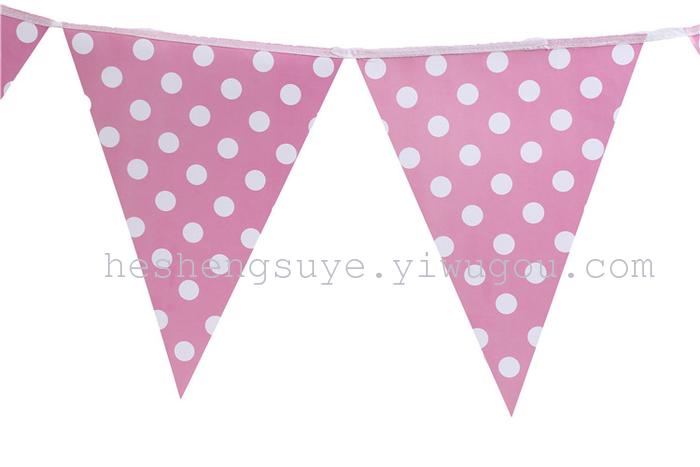 Birthday party decorations Hanging dots triangle flag Birthday party decorations Hanging dots triangle flag