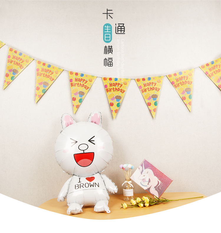 Birthday Party on-Site Decoration Arrangement Supplies Party Decoration Triangle Flag Pull Flag Bunting Banner Pull Strip Birthday Party on-Site Decoration Arrangement Supplies Party Decoration Triangle Flag Pull Flag Bunting Banner Pull Strip