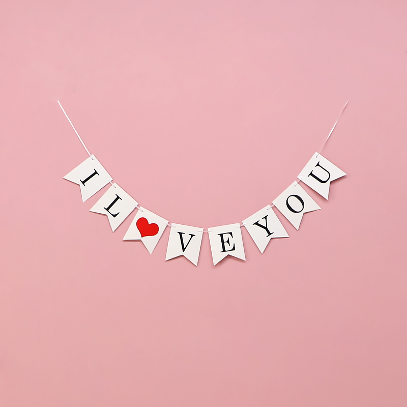 Birthday Party on-Site Decoration Arrangement Supplies Party Decoration Triangle Flag Pull Flag Bunting Banner Pull Strip
