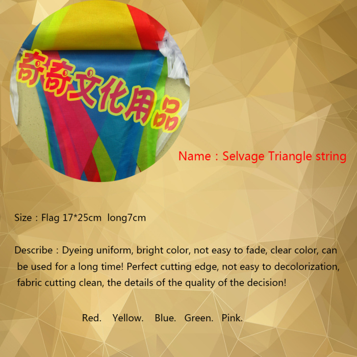 Wholesale medium color edge triangle string string flag flag
