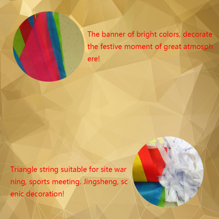 Wholesale medium color edge triangle string string flag flag