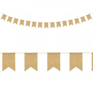 Proposal Engagement Valentine's Day Party Decoration Garland Love Cotton Lace Love Linen Triangle Hanging Flag