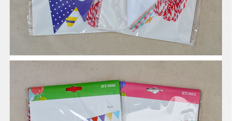 Navy Wind and Love Series Small Anchor Holiday Party Decoration Supplies Birthday Garland Colorful Triangle Hanging Flag