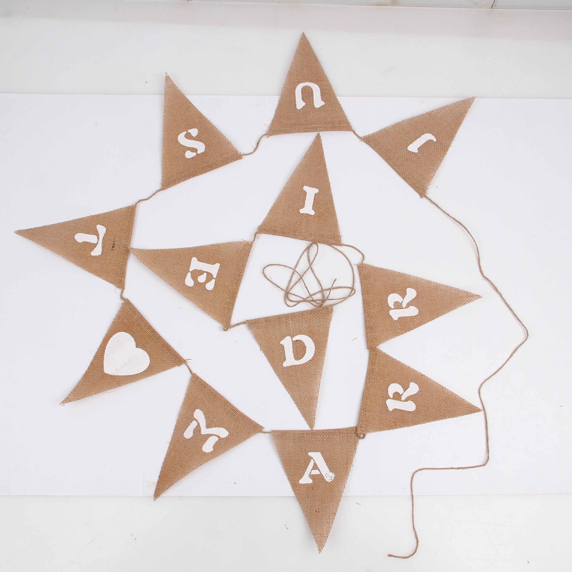 Europe and the United States wedding decoration with linen triangle flag party supplies flag flag wedding flag