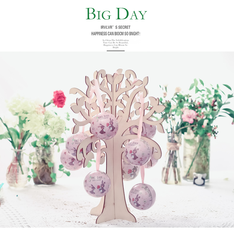 European creative personality ball candy box box packing box three-dimensional love tree set wedding gift box