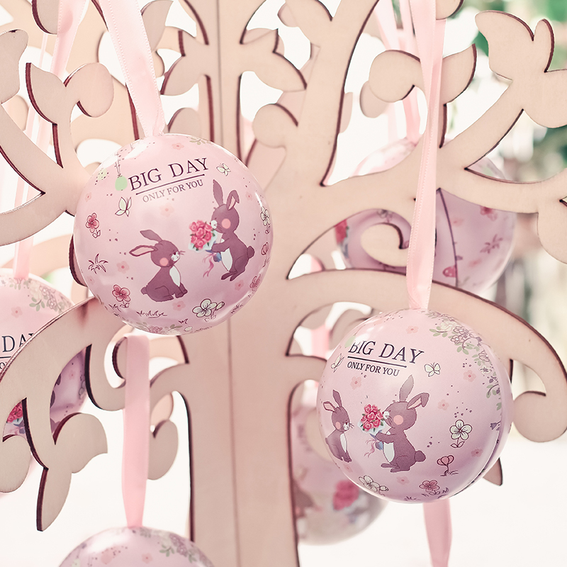 European creative personality ball candy box box packing box three-dimensional love tree set wedding gift box