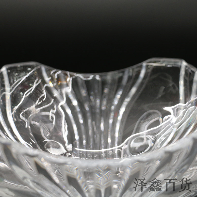 Glass candy box fruit bowl thickened clear fruit bowl candy jar family living room food box