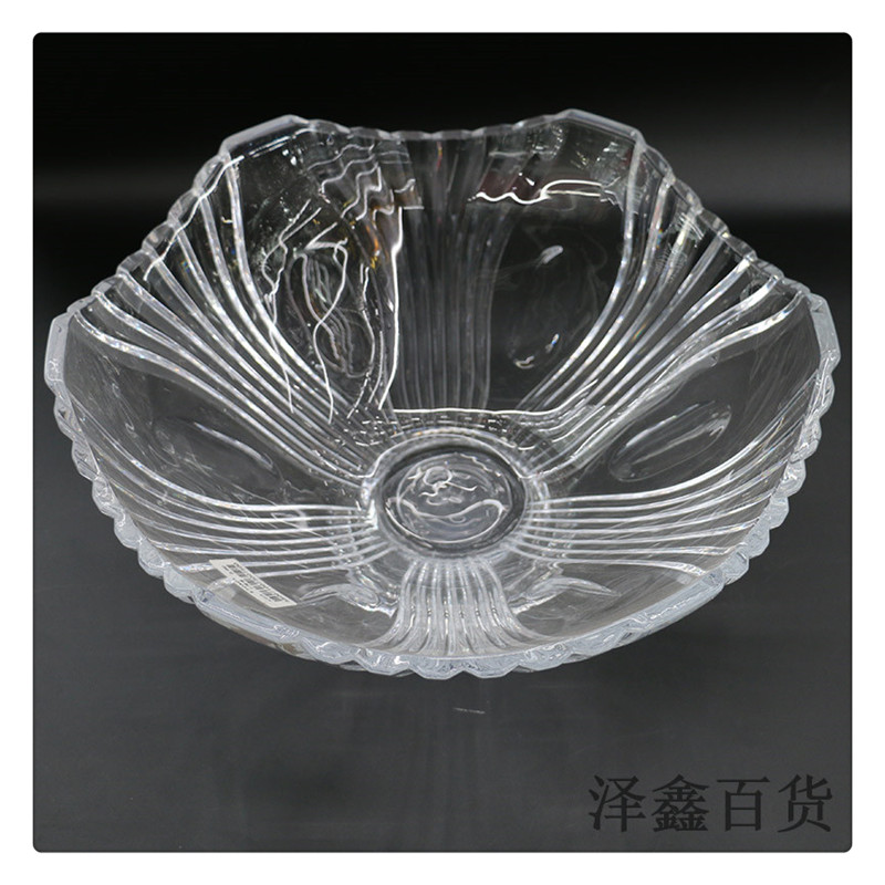 Glass candy box fruit bowl thickened clear fruit bowl candy jar family living room food box